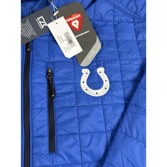 Cutter & Buck Indianapolis Colts Men’s Blue Rainier Primaloft Filled Jacket 5XB - Picture 4 of 16